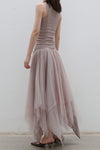 Marc le bihan silk elastic stretch vest 26954 series French handmade MLB-26954 E23-GKMG ROSE ANCIEN dried rose 26954 E23